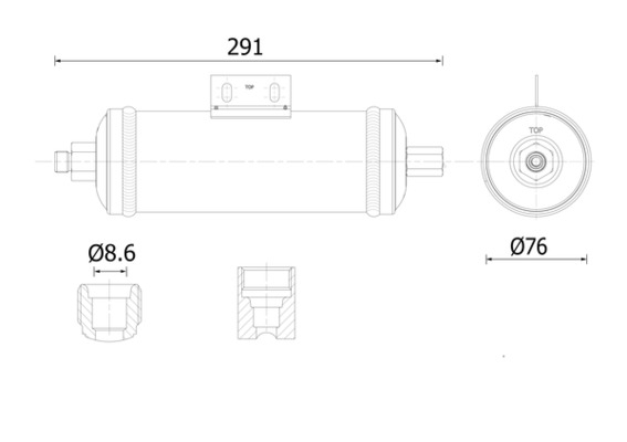 Uscator aer conditionat potrivit JOHN DEERE 6000, 7000 4045HL496-6068T 01.01-