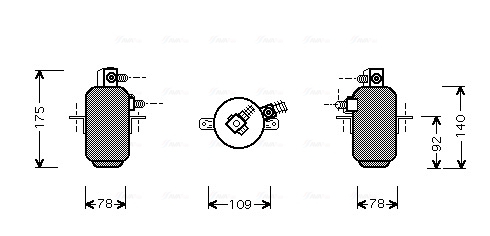Uscator aer conditionat potrivit MERCEDES 123 (C123), 123 T-MODEL (S123), 123 (W123) 2.0-3.0D 01.76-12.85