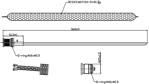 Uscator aer conditionat potrivit MERCEDES C (C204), C T-MODEL (S204), C (W204), CLS (C218), CLS SHOOTING BRAKE (X218), E (A207), E (C207), E T-MODEL (S212), E (W212) 272.923-OM651.980 11.03-