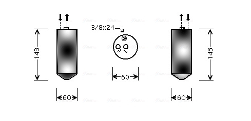 Uscator aer conditionat potrivit SUBARU FORESTER, IMPREZA, LEGACY III, OUTBACK 1.6-2.5 08.92-08.03 [3]
