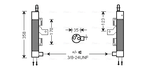 Uscator aer conditionat potrivit VOLVO XC90 I 2.4D-4.4 10.02-12.14