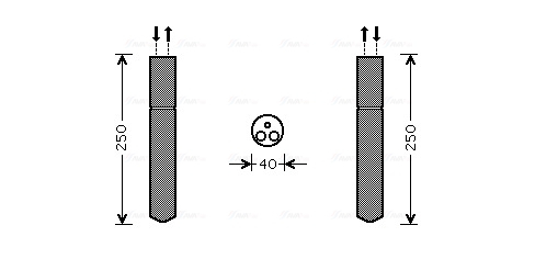 Uscator climatizare potrivit CHRYSLER 300C; DODGE CALIBER, CHALLENGER, CHARGER; JEEP COMPASS, PATRIOT; LANCIA THEMA 2.1D-6.4 09.04-