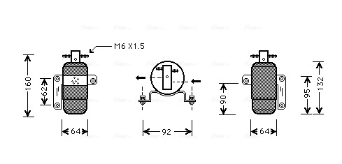 Uscator climatizare potrivit CHRYSLER VOYAGER II, VOYAGER III 2.5D/3.3 08.90-03.01 [3]