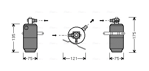 Uscator climatizare potrivit MERCEDES SLK (R170); CHRYSLER CROSSFIRE 2.0 2.3 3.2 09.96-12.08