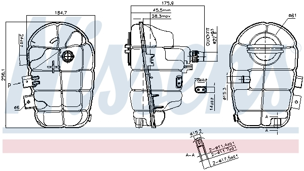 Vas expansiune cu capac potrivit audi a6 allroad c7, a6 c7, a7, a8 d4 10.10-09.18
