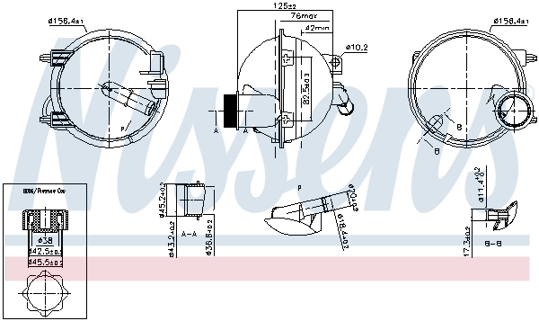 Vas expansiune cu capac potrivit CITROEN C4 I; PEUGEOT 307 08.00-04.12