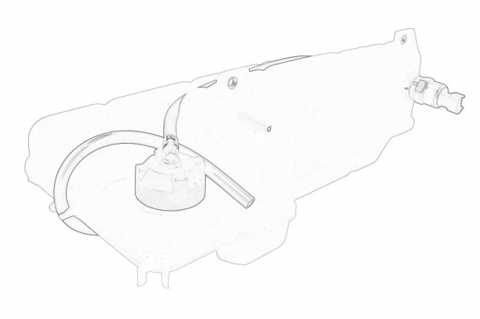 Vas expansiune lichid racire (cu conector, cu senzor de nivel) potrivit IVECO DAILY IV 05.06-08.11