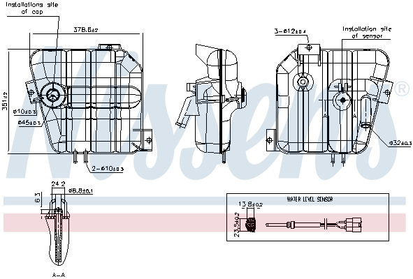 Vas expansiune lichid racire (cu conector, cu senzor de nivel) potrivit VOLVO FL, FL6 09.85- [4]