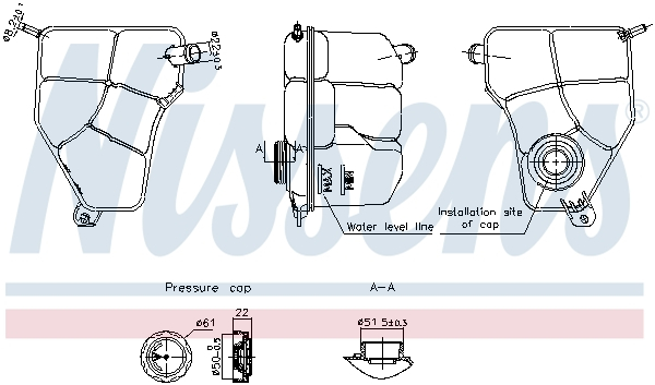 Vas expansiune lichid racire potrivit FORD FIESTA V, FUSION 2001-2012 (cu conector) [2]