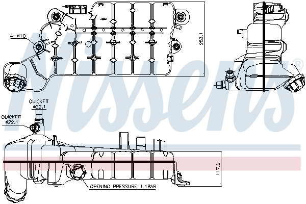 Vas expansiune lichid racire (cu conector) potrivit man tgl i, tgm i 01.04-