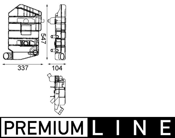 Vas expansiune lichid racire (fara capac) potrivit DAF 95, 95 XF, XF 95 09.87-12.06 [3]
