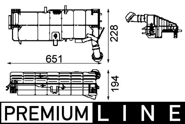 Vas expansiune lichid racire potrivit MERCEDES ATEGO, AXOR, AXOR 2 01.98- [3]