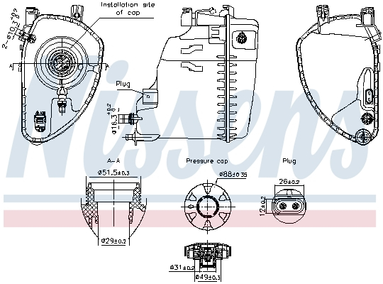 Vas expansiune racire (cu priza, cu senzor nivel) potrivit BMW 5 (G30, F90), 5 (G31), 6 GRAN TURISMO (G32), 7 (G11, G12), 8 (G14, F91), 8 (G15, F92), 8 GRAN COUPE (G16, F93) 07.15-