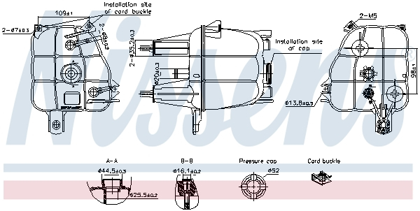 Vas expansiune racire (cu priza) potrivit ALFA ROMEO GIULIETTA, GIULIETTA HATCHBACK, MITO; CITROEN JUMPER II; FIAT 500L, DOBLO CARGO, DUCATO, GRANDE PUNTO, LINEA, PUNTO EVO; PEUGEOT BOXER 10.05-