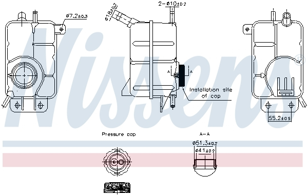 Vas expansiune racire (cu priza) potrivit CHEVROLET AVEO, AVEO   KALOS 01.04-