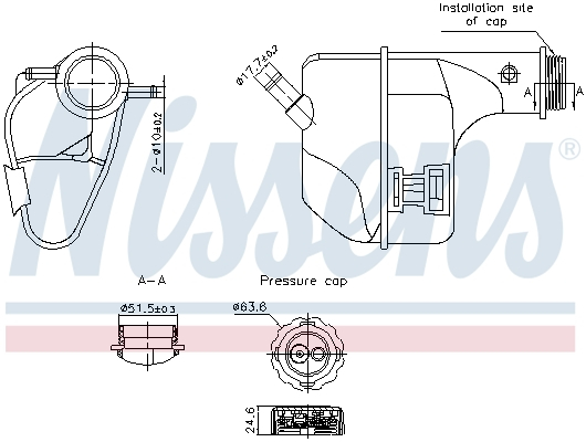 Vas expansiune racire (cu priza) potrivit DAEWOO MATIZ 09.98-