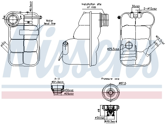 Vas expansiune racire (cu priza) potrivit LAND ROVER DISCOVERY II 11.98-06.04