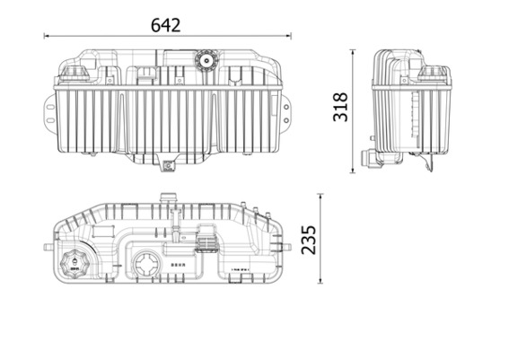 Vas expansiune racire (cu senzor nivel) EURO 6 potrivit MERCEDES ACTROS MP4 / MP5 471.943-OM936.916 07.11- [3]
