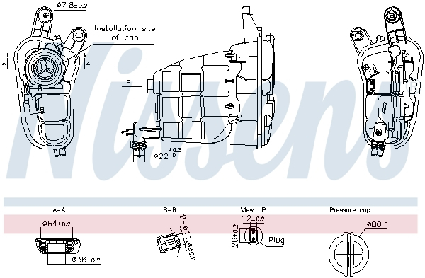 Vas expansiune racire (cu senzor nivel) potrivit AUDI A4 ALLROAD B8, A4 B8, A5, Q5 06.07-05.17