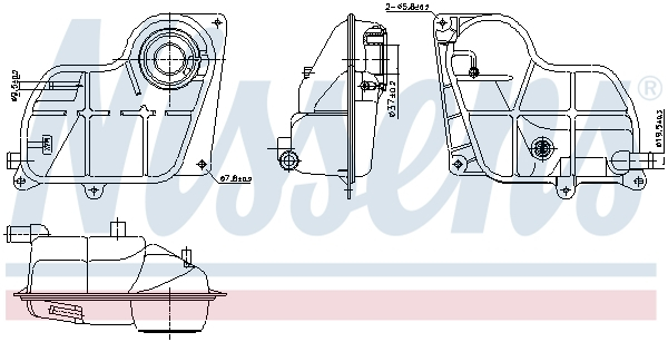 Vas expansiune racire (cu senzor nivel) potrivit AUDI A4 B5, A6 C5, A8 D2 11.94-01.05