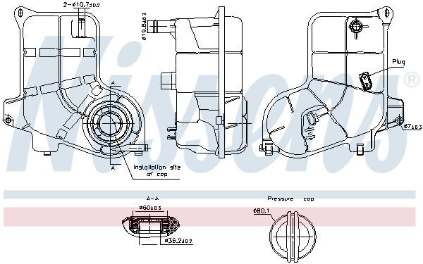 Vas expansiune racire (cu senzor nivel) potrivit AUDI A6 C5 07.97-01.05