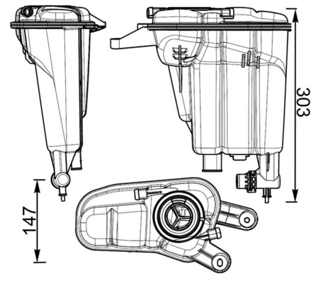 Vas expansiune racire potrivit AUDI A4 ALLROAD B8, A4 B8, A5, Q5 10.07-05.17