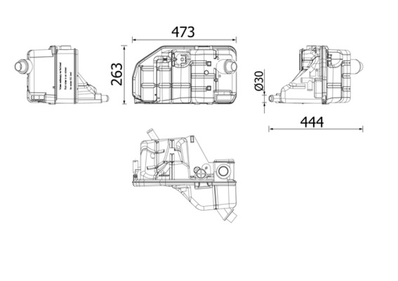 Vas expansiune racire potrivit MAN F2000; MERCEDES CITARO (O 530), CONECTO (O 345); RVI MIDLUM; SETRA 400 D2840LF20-OM936.923 01.98- [3]