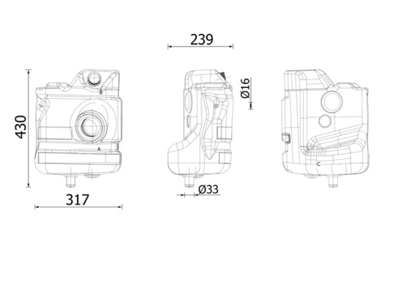 Vas expansiune racire potrivit RVI MAGNUM DXi12/DXi13 10.04- [3]