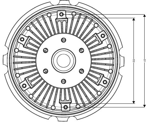Ventilator potrivit RVI MAGNUM DXi13 dupa 2006 (750mm, numar palete: 8, numar pini: 5) [3]