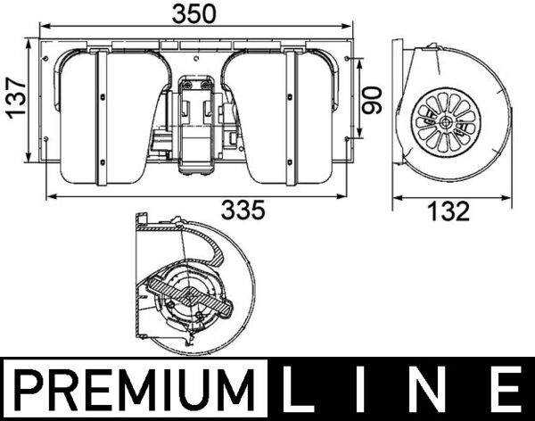 Ventilator habitaclu 24V potrivit DAF 65, 65 CF, 75, 75 CF, 85, 85 CF, 95, 95 XF, CF 85, XF 105, XF 95 01.92- [3]