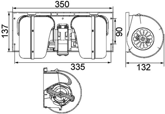 Ventilator habitaclu 24V potrivit DAF 65, 65 CF, 75, 75 CF, 85, 85 CF, 95, 95 XF, CF 85, XF 105, XF 95 01.92- [4]