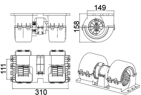 Ventilator habitaclu 24V potrivit DAF 65 CF, 75 CF, 85 CF, CF 65, CF 75, CF 85 02.98- [4]