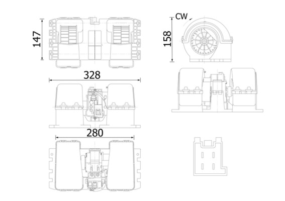Ventilator habitaclu 24V potrivit MAN TGA, TGL I, TGM I, TGS I, TGX I dupa 1999 [2]