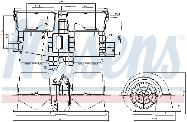 Ventilator habitaclu 24V potrivit SCANIA G I, P I, R I, T 01.03-05.19 [3]