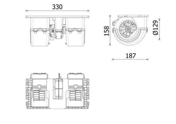 Ventilator habitaclu 26V potrivit VOLVO FM, FM II 09.05- [3]