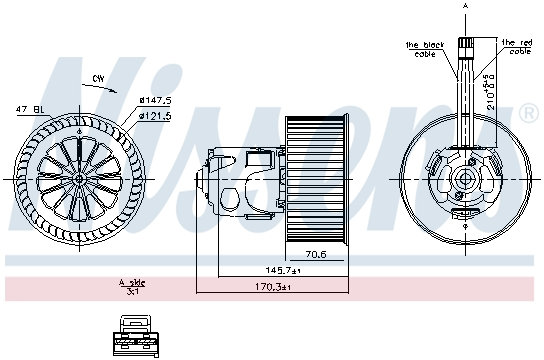 Ventilator habitaclu BMW Seria 5 (F10), 5 (F11), 5 GRAN TURISMO (F07), 6 (F12), 6 (F13), 6 GRAN COUPE (F06), 7 (F01, F02, F03, F04) 2.0-6.0 intre 2008-2018