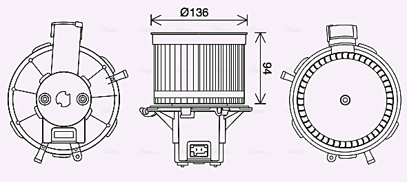 Ventilator habitaclu potrivit ABARTH 500   595   695, 500C   595C   695C; FIAT 500, 500 C, PANDA, PANDA HATCHBACK 0.9-Electric 09.03-