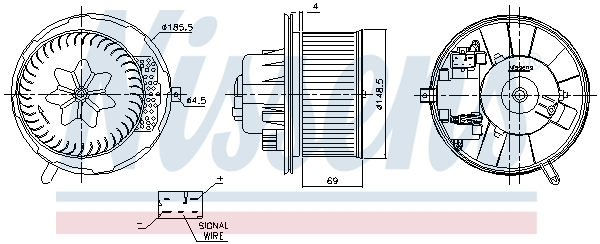 Ventilator habitaclu potrivit AUDI A3, Q3, TT; SEAT ALHAMBRA, ALTEA, ALTEA XL, LEON, TOLEDO III; SKODA OCTAVIA II, SUPERB II, YETI; VW CADDY ALLTRACK, CADDY ALLTRACK/MINIVAN 1.0-3.6 02.03- [3]