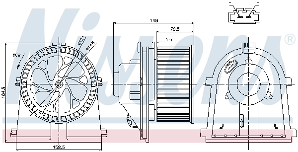 Ventilator habitaclu potrivit AUDI A3, TT; SEAT ALTEA, AROSA, CORDOBA, CORDOBA VARIO, IBIZA II, LEON, TOLEDO II; SKODA OCTAVIA I, OCTAVIA II; VW BORA, BORA I, CADDY III MINIVAN 1.0-3.2 02.93-