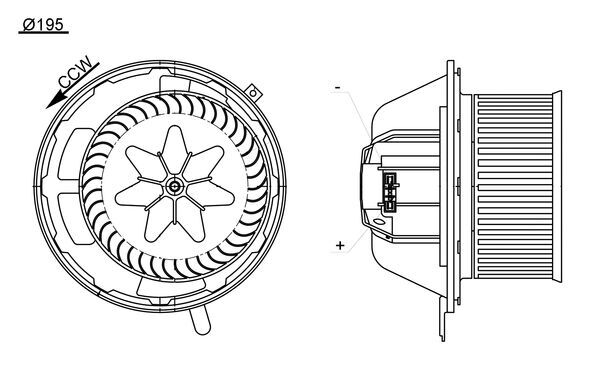 Ventilator habitaclu potrivit BMW 1 (E81), 1 (E82), 1 (E87), 1 (E88), 3 (E90), 3 (E91), 3 (E92), 3 (E93), X1 (E84), X3 (F25), X4 (F26), Z4 (E89) 1.6-4.4 06.04-03.18