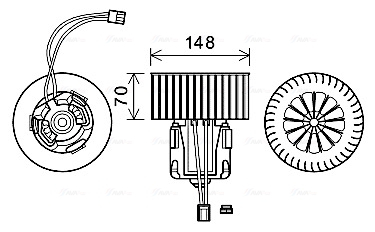 Ventilator habitaclu potrivit BMW 5 (F10), 5 (F11), 5 GRAN TURISMO (F07), 6 (F12), 6 (F13), 6 GRAN COUPE (F06), 7 (F01, F02, F03, F04); ROLLS-ROYCE DAWN, GHOST I, WRAITH 1.6-6.6 02.08-