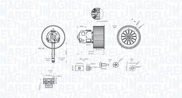 Ventilator habitaclu potrivit BMW 5 (F10), 5 (F11), 5 GRAN TURISMO (F07), 6 (F12), 6 (F13), 6 GRAN COUPE (F06), 7 (F01, F02, F03, F04); ROLLS-ROYCE GHOST I 1.6-6.6 02.08-03.20