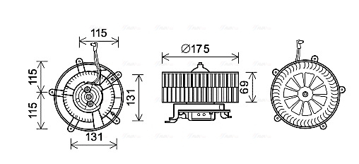 Ventilator habitaclu potrivit BMW 7 (E65, E66, E67); ROLLS-ROYCE PHANTOM VII, PHANTOM VII DROPHEAD 3.0-6.75 07.01-07.17