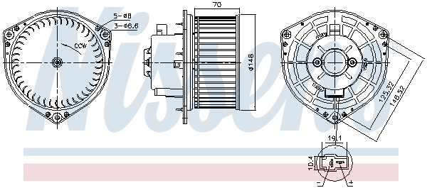 Ventilator habitaclu potrivit CHEVROLET AVEO   KALOS; DAEWOO KALOS 1.2-1.6 09.02-