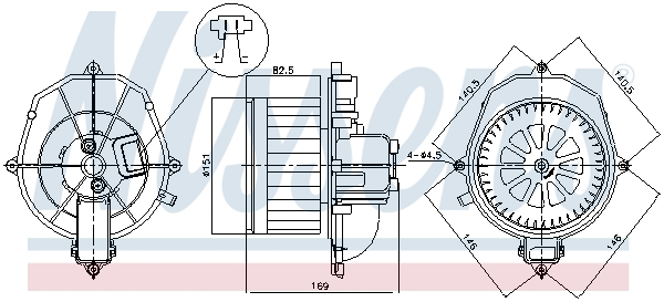 Ventilator habitaclu potrivit CITROEN BERLINGO, BERLINGO MULTISPACE, BERLINGO MINIVAN; PEUGEOT PARTNER, PARTNER ORIGIN, PARTNER ORIGIN MINIVAN, PARTNER TEPEE, PARTNER MINIVAN 1.2-Electric 04.08-