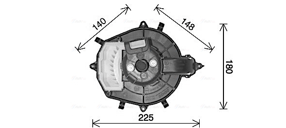 Ventilator habitaclu potrivit CITROEN BERLINGO/MINIVAN, C4 GRAND PICASSO I, C4 PICASSO I; PEUGEOT PARTNER ORIGIN/MINIVAN, PARTNER TEPEE, PARTNER/MINIVAN 1.6D-2.0D 10.06- [3]