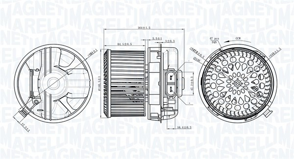 Ventilator habitaclu potrivit CITROEN C1; PEUGEOT 107; TOYOTA AYGO 1.0 1.4D 06.05-09.14