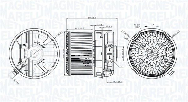Ventilator habitaclu potrivit CITROEN C1; PEUGEOT 107; TOYOTA AYGO, AYGO HATCHBACK 1.0 1.4D 06.05-09.14