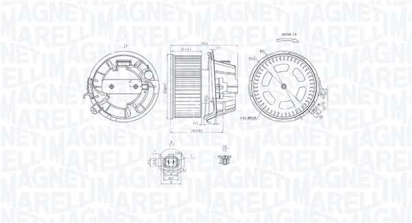 Ventilator habitaclu potrivit CITROEN C2, C2 ENTERPRISE, C3 I, C3 PLURIEL, XSARA PICASSO; PEUGEOT 1007, 206 1.1-2.0D 12.99-