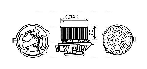 Ventilator habitaclu potrivit CITROEN C5 I, C5 I KOMBI 1.8-3.0 03.01-08.04